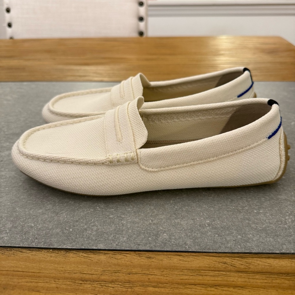 Rothy's The Driver Sesame Loafers Cream Size 7.5 NWOB - Picture 2 of 10